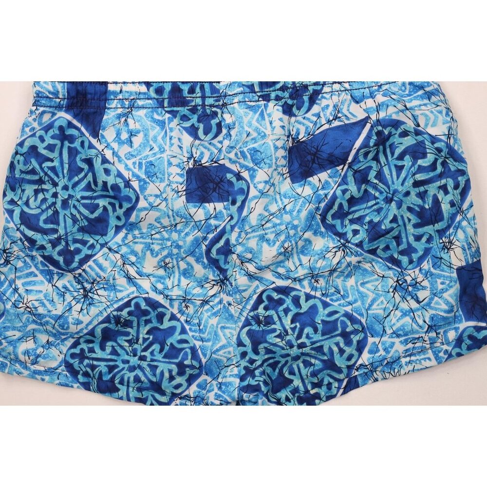 Vintage 60s 70s Streetwear Mens Medium Hawaiian Luau Lined Above Knee Shorts USA - Picture 13 of 14